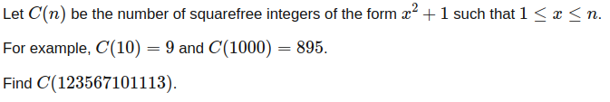 A Project Euler problem containing a single equation and twelve billion numbers to check. A Project Euler problem containing a single equation and twelve billion numbers to check.