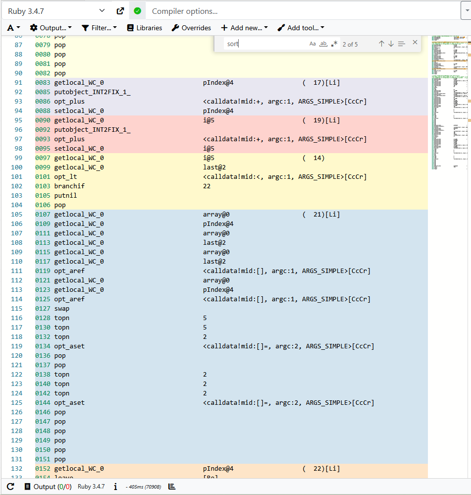 Screenshot of Ruby's sort_by implementation in Godbolt Screenshot of Ruby's sort_by implementation in Godbolt